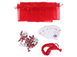 20 Llaveros Estrella Decoración Navideña Exquisita Adorno De Árbol Regalo Rojo
