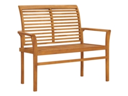 Maison Exclusive - Banco De Jardim C/ Almofadão Vermelho 112 Cm Teca Maciça