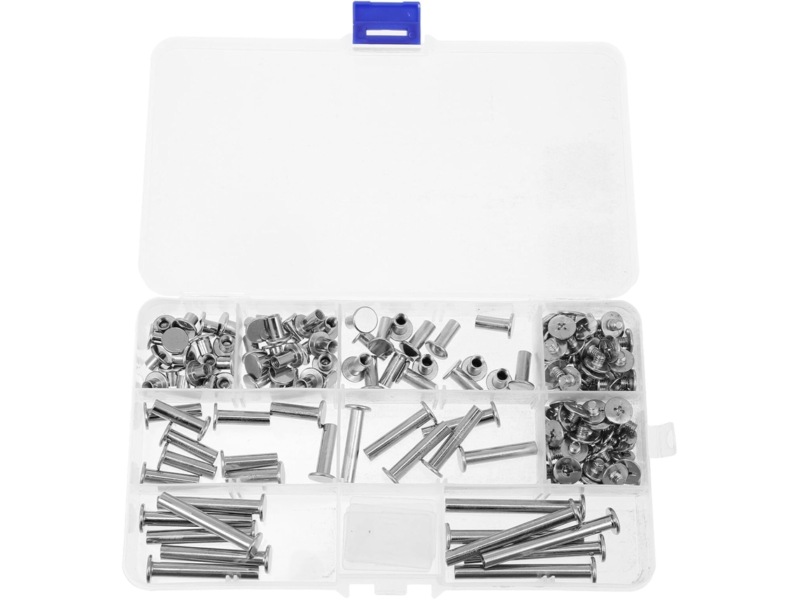 Kit De Tornillos De Encuadernación De Acero Inoxidable M5, 80 Piezas, Tornillos De Bloqueo Para Álbumes Y Libros De Contabilidad.