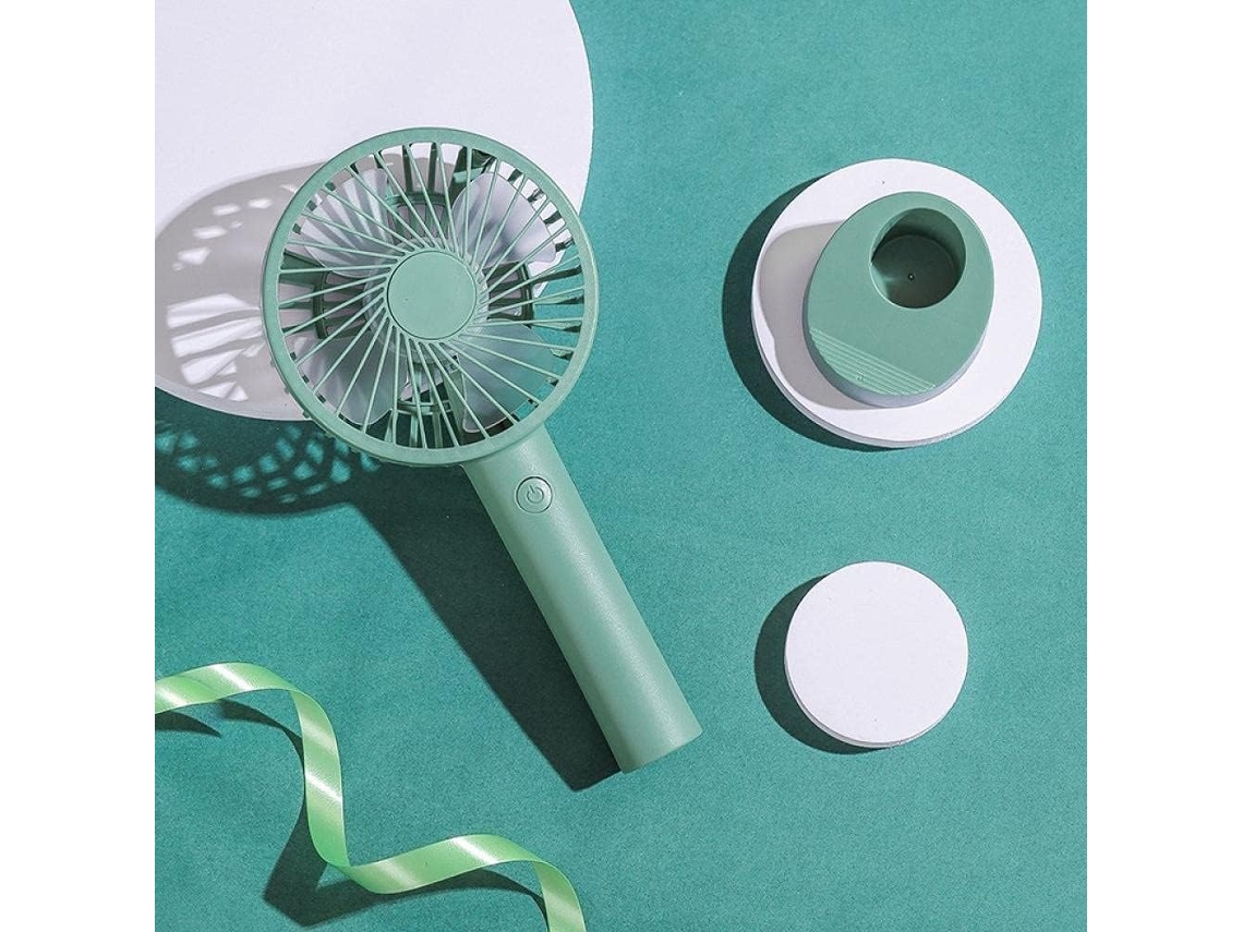 Ventilador de verano recargable por USB, plegable, silencioso, para viajes, hogar y oficina, verde BRILVIBERA