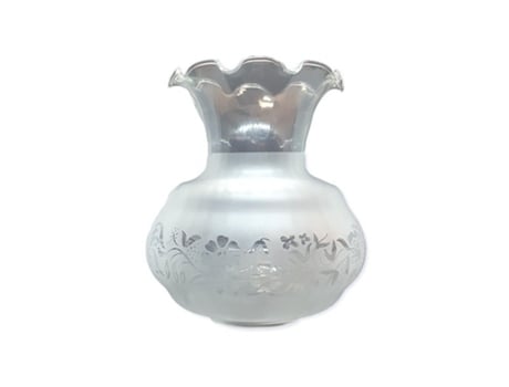 Tulipa de cristal SEÑORITA mate 14.5x12cm boca de 5cm