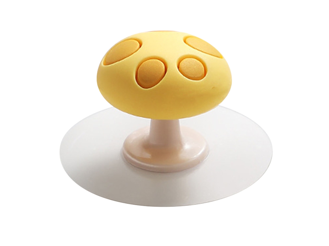 Mango Antideslizante De Silicona Para Asiento De Inodoro, Diseño De Hongo Amarillo, Para Niños.