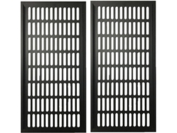 Juego De 2 Rejillas Ventilación Aleación Aluminio Negro, 200 Mm Ancho, Malla Transpirable, Para Armarios Y ...