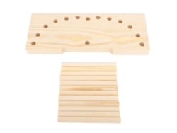 Ats-herramienta De Fabricación De Lazo De Madera Ligera Y Portátil Para Cintas Con 12 Palos Para Guirnaldas Y Corsés
