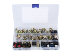 Kit De 80 Potenciómetros B5k B10k B20k B50k B100k Lineal Con Perilla Para Control De Audio Y Guitarra