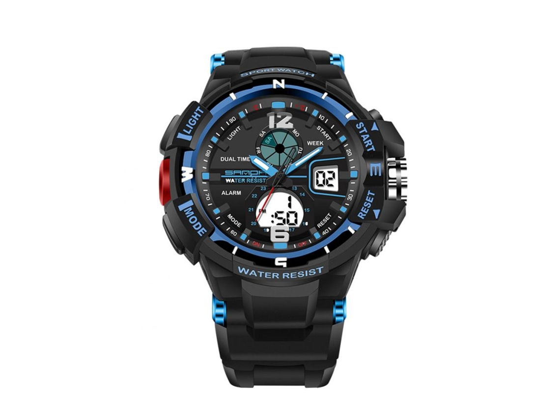 Reloj Electrónico Multifuncional Impermeable Con Doble Display Para Mujer Snada