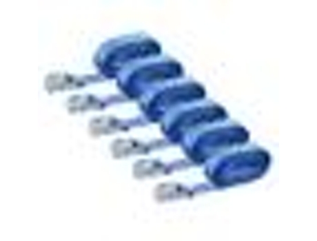 Correas de carga de cinturón de amarre con hebilla de 3 metros para cuerda de remolque de automóvil, motocicleta y bicicleta[Azul]
