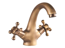 MEOIRUERY Grifo de baño clásico, diseño retro de latón con flujo de agua suave y sin salpicaduras y ajuste preciso de temperatura para su baño.