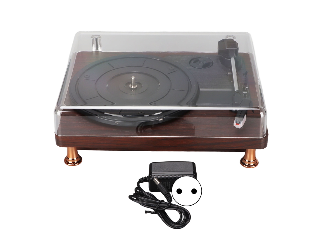 Tocadiscos de 3 velocidades con altavoz estéreo