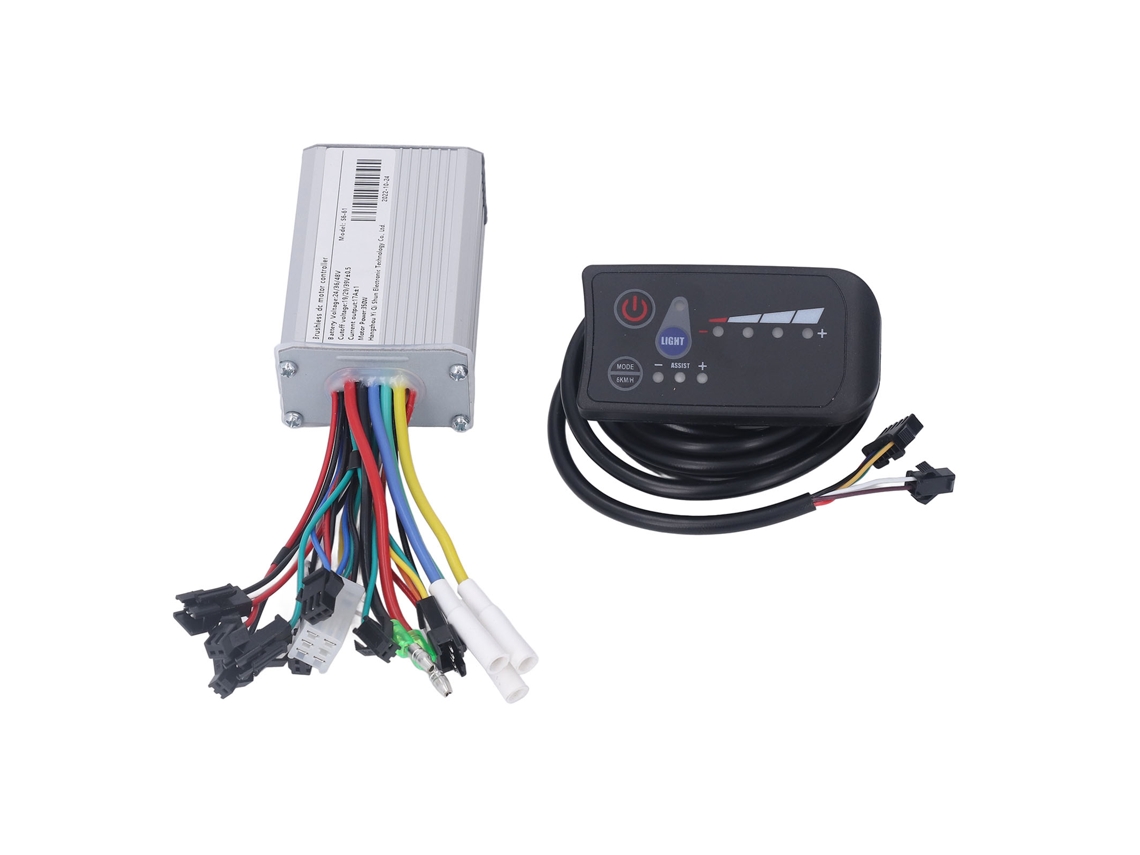Controlador de motor sin escobillas de 350 W con panel LED para bicicletas y patinetes eléctricos de 36 V.