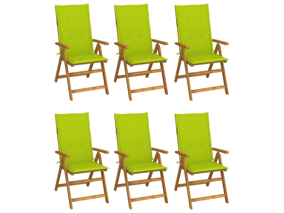 Sillas de jardín plegables de 6 piezas con cojines DKD Home Decor