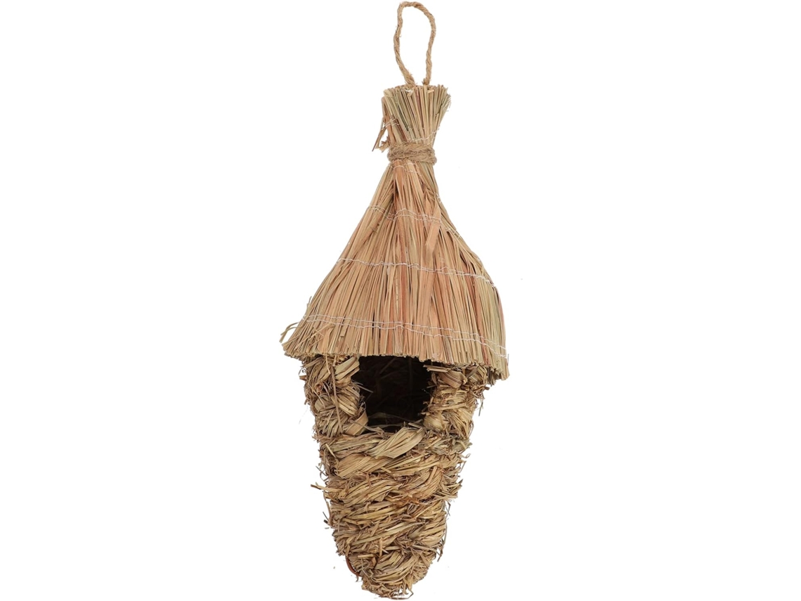 Nido De Paja Tejido Para Pájaros, Ideal Para Decorar El Jardín.