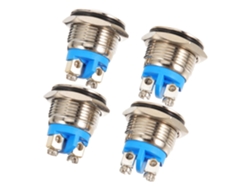 Kit De 4 Pulsadores De Alta Resistencia Para Reemplazo De Timbres Con Cable