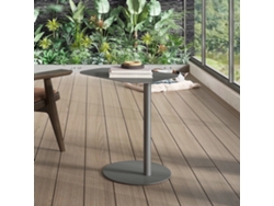 Mesa auxiliar Nastätten trapezoidal interior/exterior metal 50 x 50 x 38 cm Gris mate [EN.CASA]