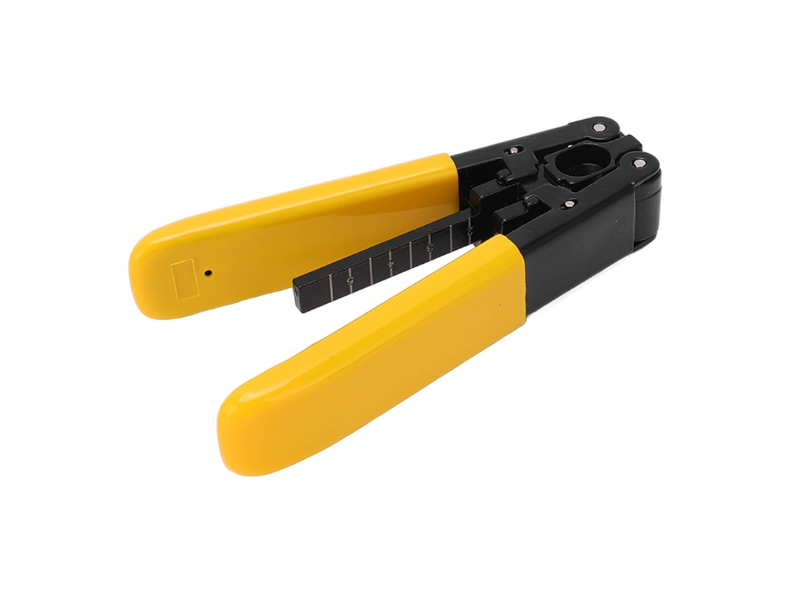 Abrazadera de fibra óptica con pequeño cable de PVC para destellos longitudinales y transversales.