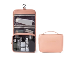 Bolsa De Aseo Portátil Multifuncional Impermeable De Gran Capacidad Organizador De Cosméticos Para Viajes De Negocios Rosa