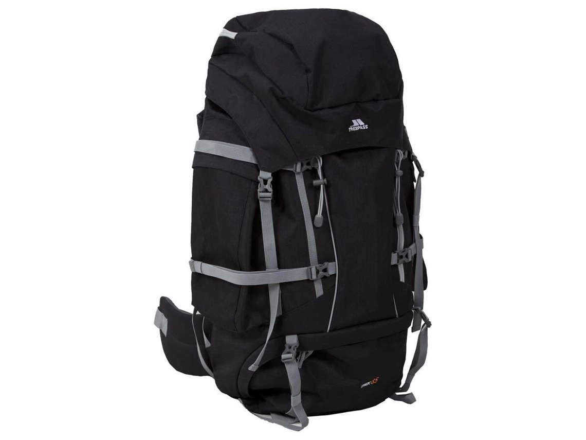 Mochila de Montaña TRESPASS Trek (81-90 L - Negro)