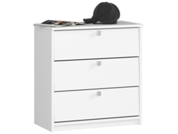 Zapatero Con 3 Compartimentos Akord Mini Blanco 60 Cm 3 Puertas Basculantes Frente En Color Blanco 60x31x62 Cm