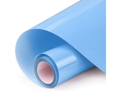 Rollo De Vinilo De Transferencia Térmica (azul Cielo, 30 X 152 Cm), Apto Para Prensado Térmico, Planchable, Fácil De Cortar Y Quitar.