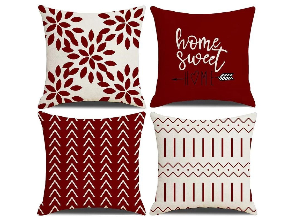 Juego De 4 Fundas De Cojín De 45x45 Cm, Fundas Decorativas Para Sofá, Cama Y Sala De Estar.