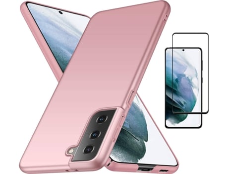 Funda + Protector de Pantalla Samsung S21 FE Turtleshell Rosa