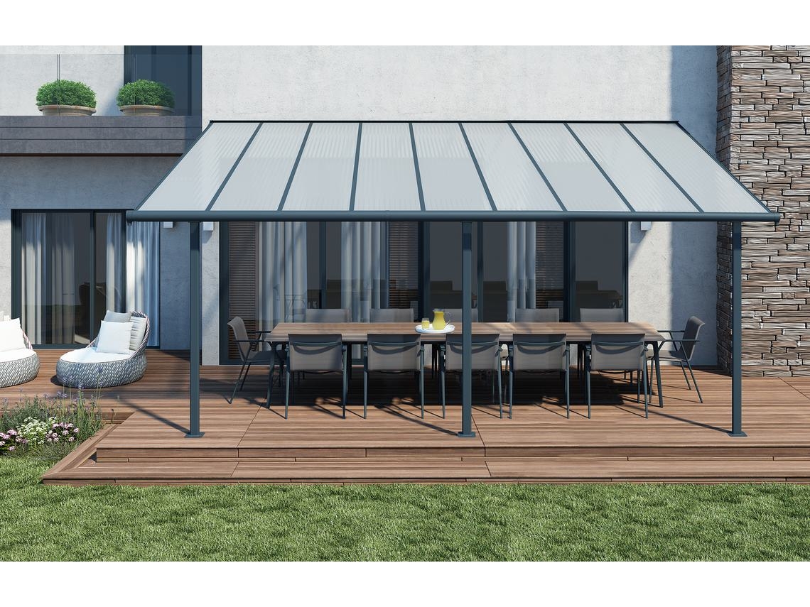 CANOPIA Pérgola Olympia Cobertor de Terraza de Aluminio 3X5,5 m Gris