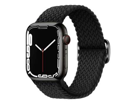 Correa Apple Watch 41mm / 40mm y 38mm Nylon Trenzado Transpirable Negro AVIZAR