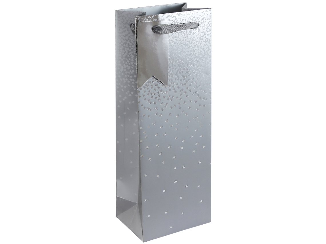Bolsa para Botella CLAIREFONTAINE Plateada Estrella de Lluvia