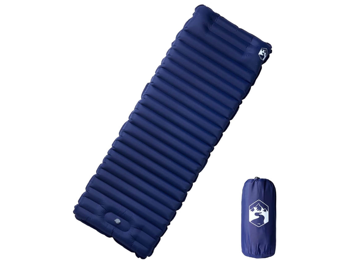 Colchón De Camping Autoinflable VIDAXL Azul Nylon