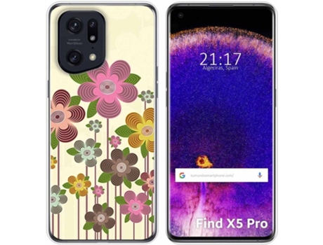 Carcasa para Oppo Find X5 Pro 5G TUMUNDOSMARTPHONE Dibujos Primavera En Flor Multicolor