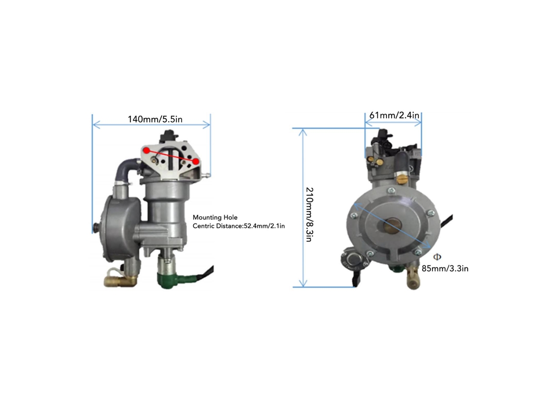 2026dz-kit De Conversión De Carburador De Combustible Dual Para Generador Eg6500 Con Amortiguador Automático