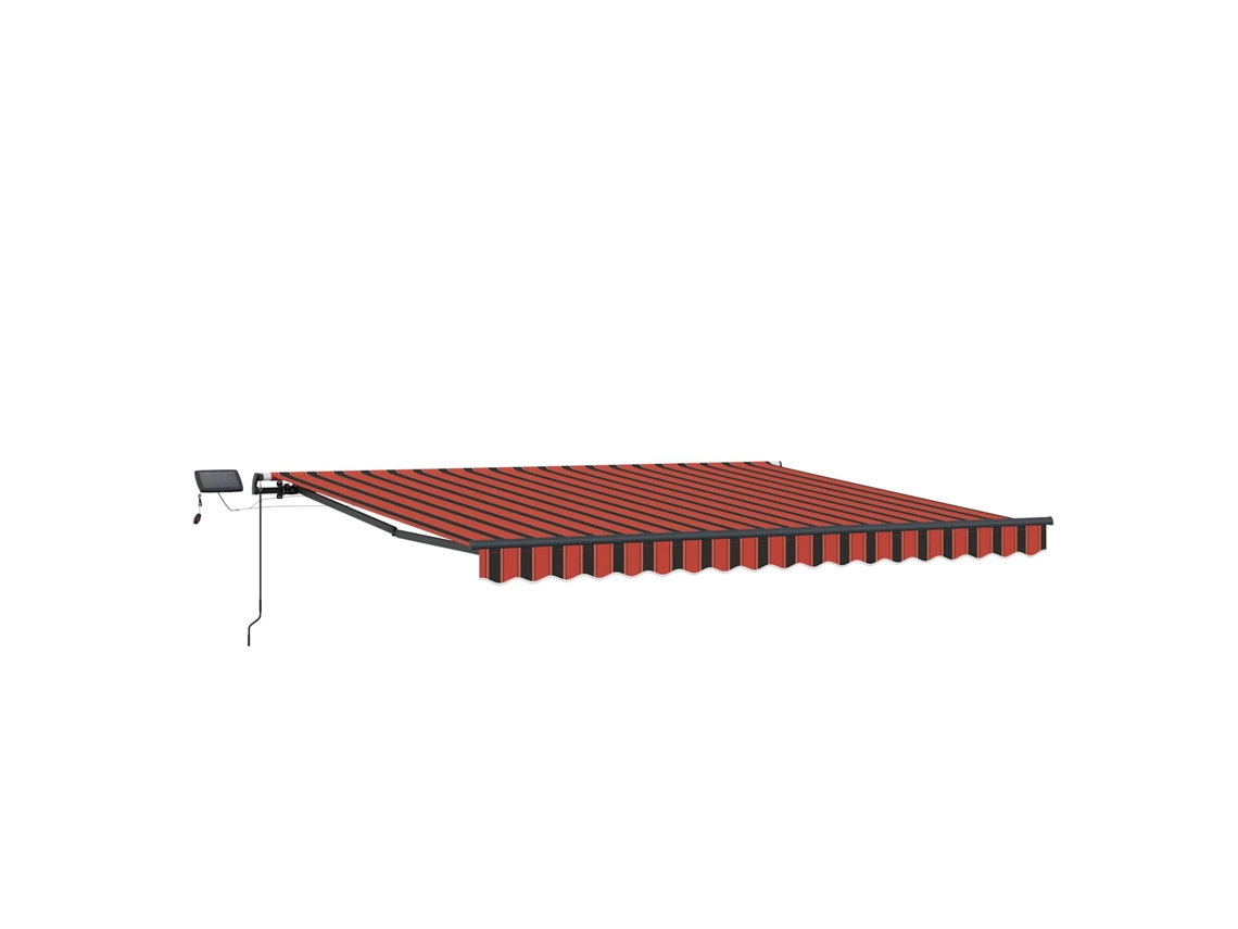 Maison Exclusive - Toldo Retráctil Manual Naranja Y Marrón 450 X 300 Cm Tela