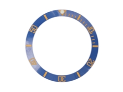 Bisel De Cerámica Para Reloj, Círculo Azul Con Letras Doradas, Para Repuesto.