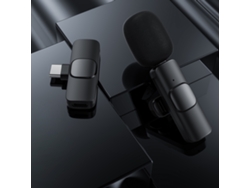 Microfone Lavalier Sem Fio Plug Play Type-c Clip-on Com Redução De Ruído Para Vlog Gravação Streaming