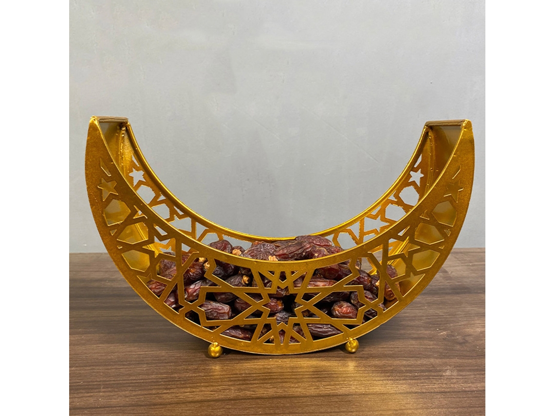 Bandeja De Hierro Para Cena Para Eid Al Adha Con Diseño De Luna Y Estrella, Decorativa Para El Hogar.