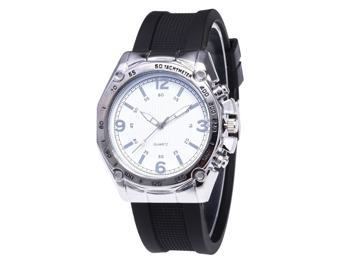 Reloj De Cuarzo Con Correa De Silicona, Estilo Moderno Para Estudiantes (plateado-blanco)