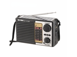 Radio Portátil Mdug Fm/am/sw Con Altavoz Bluetooth Inalámbrico, Luz Led De Escenario, Banda Completa, Emergencia Solar