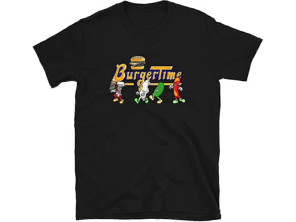 Arcade Burger Time Videojuego Juego Retro Vintage 80s Consola De Juegos Cocinero Cocina 8 Bits Gamer Camiseta Camiseta Artesanía De Alta Resistencia
