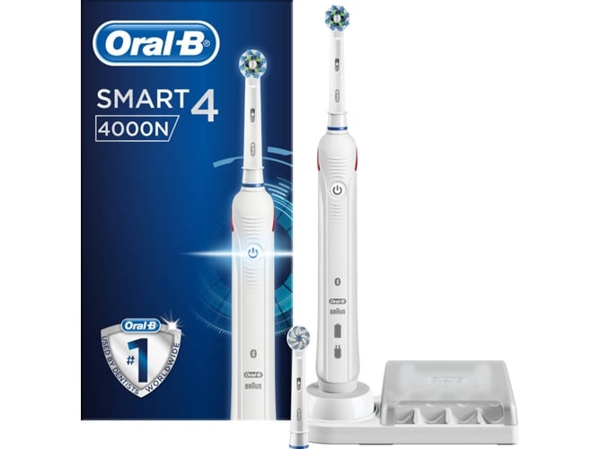 Cepillho de Dientes Eléctrico ORAL B Smart 4000 Cross Action Blanco (40000 rpm)