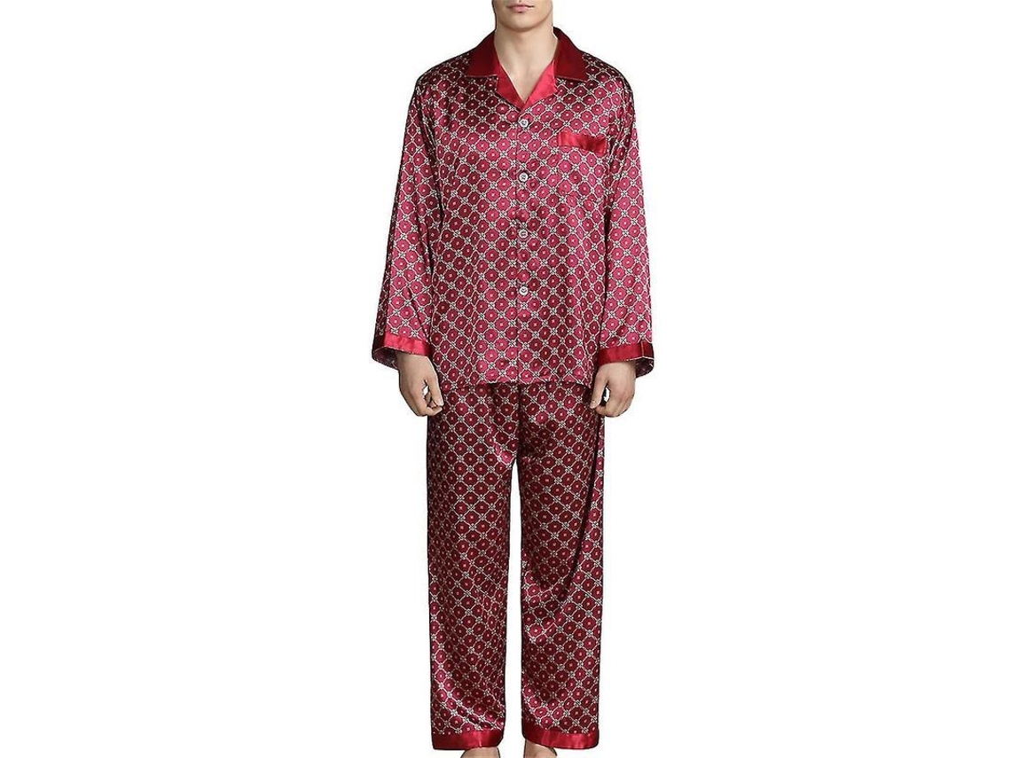 2026-conjunto De Pijamas De Seda Para Hombre Manga Larga De Alta Calidad