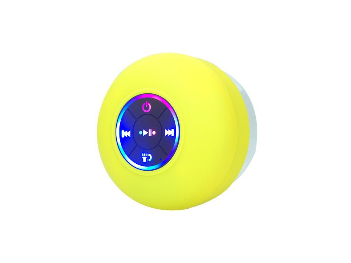 Altavoz Portã¡til De Ducha Mdug Hd, Manos Libres Bluetooth, Resistente Al Agua Y A Las Caã­das, Con Ventosa Adicional Integrada Y Luz Led (amarillo)