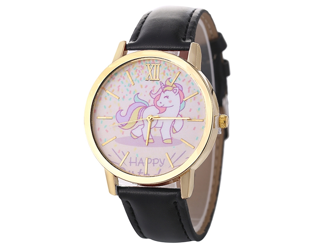 Reloj Casual Unisex De Moda Zhoulianfa Negro Con Correa De Cuero Y Diseño De Cuarzo.