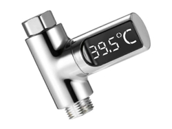Termómetro LED para ducha, tarifa digital de 5,85 céntimos, con tarifa giratoria de 360°, contador de agua LED, tarifa de agua para ducha para niños y personas mayores GOKOCO