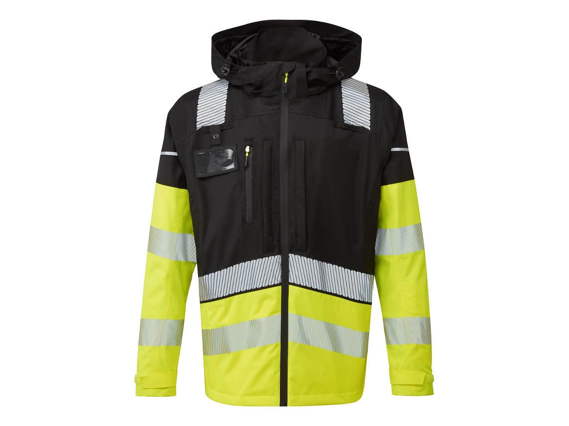 Chaqueta 3 En 1 Alta Visibilidad Impermeable | Trabajo Exterior Amarillo/negro / S