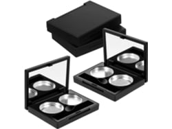 Paleta De Sombras Vazia Com 2 Compartimentos, 4 Peças.