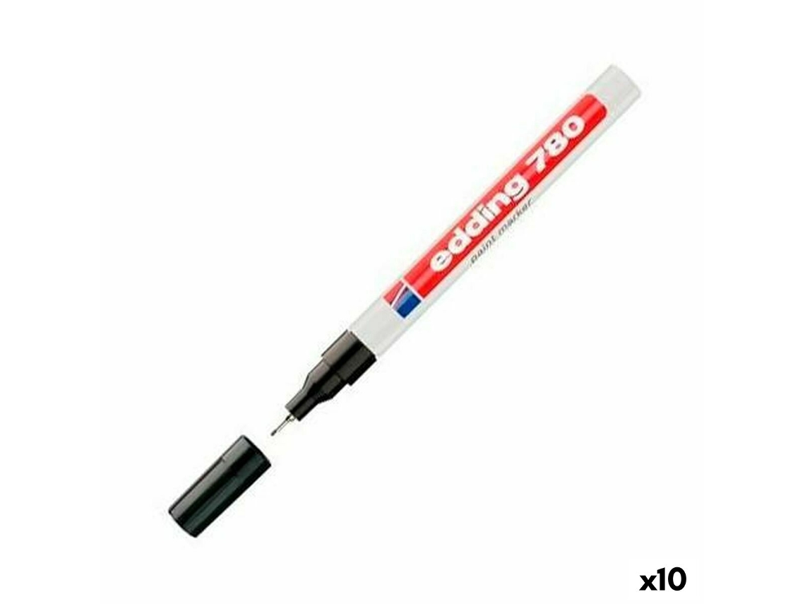 Rotulador Permanente Edding 780 Preto 0,8 Mm 10 Unidades