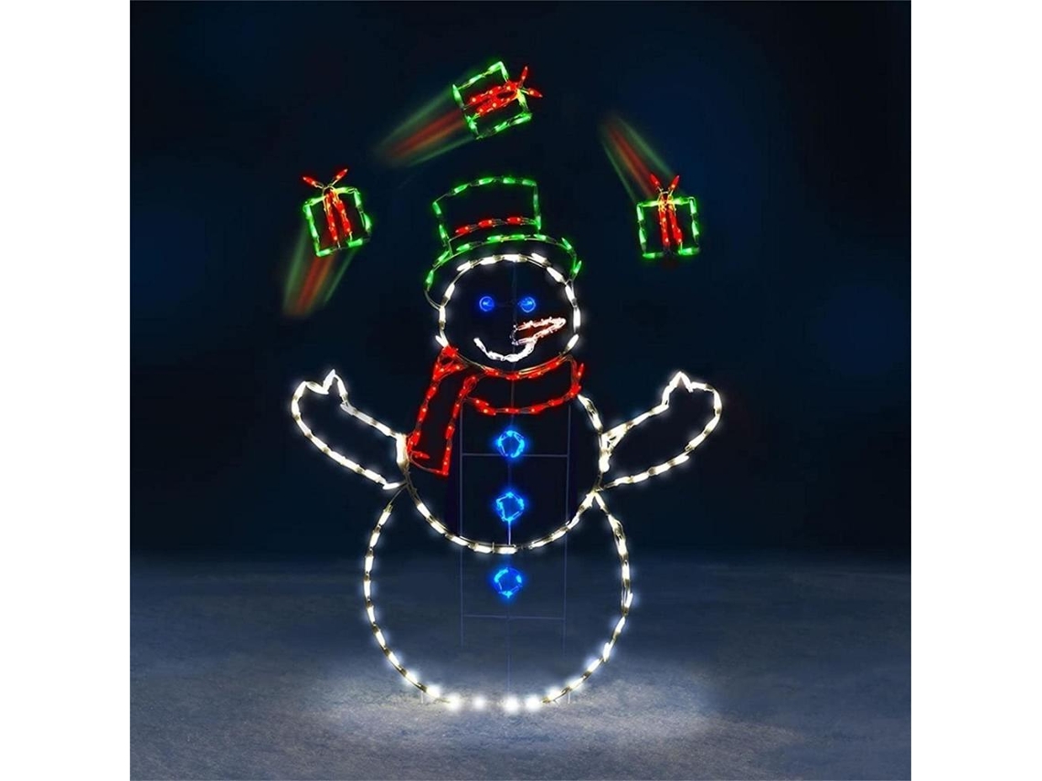Guirnalda de luces navideñas animadas para decoración de jardín