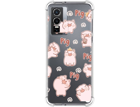 Carcasa para Vivo Y76 5G TUMUNDOSMARTPHONE Dibujos Antigolpes Cerdos Multicolor