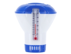 Dispensador Flotante De Cloro Para Piscinas Con Termómetro, 5 Pulgadas, Material Abs, Para Spas Y Piscinas.