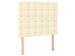 Maison Exclusive - Cabecero De Cama Color Crema 100x5x118/128 Cm Piel Sintética